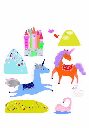 Set cu abtibilduri - Unicorni [1]