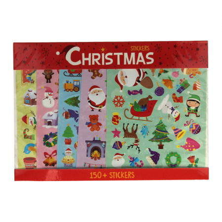 Idei de cadouri sub 50 lei - Set de 5 foi cu abtibilduri cu tematica Craciun