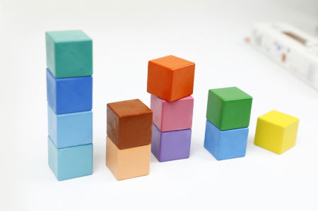 Set de 6 creioane cerate in forma de cub, Haku Yoka - culori curcubeu [3]