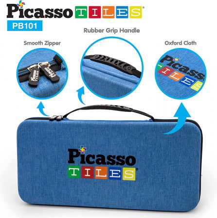 Set de construcție magnetic cu husă de transport, 101 piese [4]