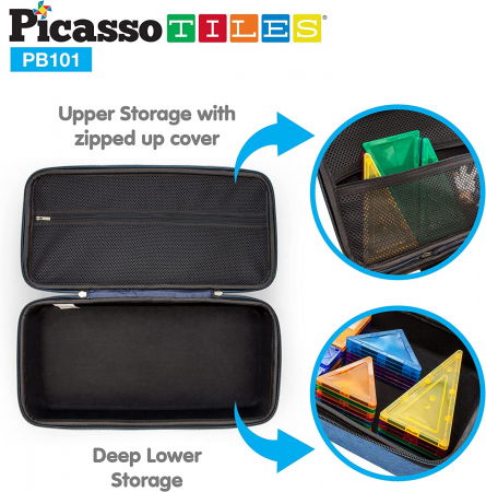 Set de construcție magnetic cu husă de transport, 101 piese [5]