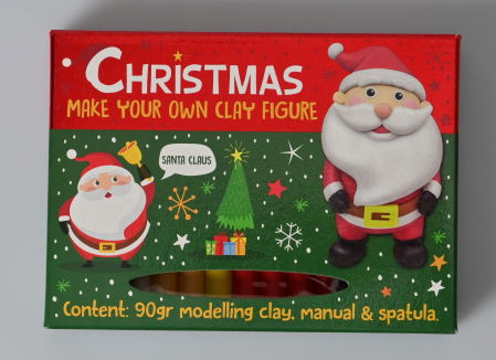 Idei de cadouri sub 50 lei - Set DIY Creeaza propria figurina din plastilina, tematica Craciun