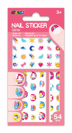 Idei de cadouri sub 50 lei - Stickere pentru unghii cu sclipici - Unicorni