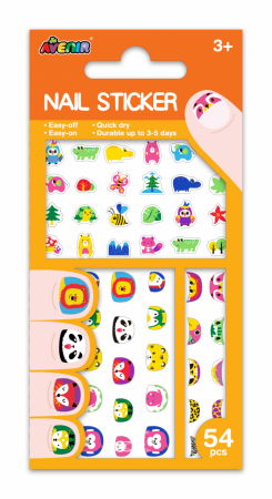 Jucării copii 5-6 ani - Stickere pentru unghii fosforescente - Animale salbatice