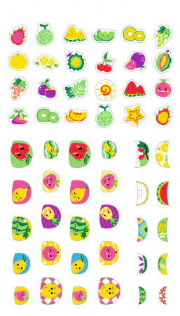 Stickere pentru unghii fosforescente - Fructe [1]