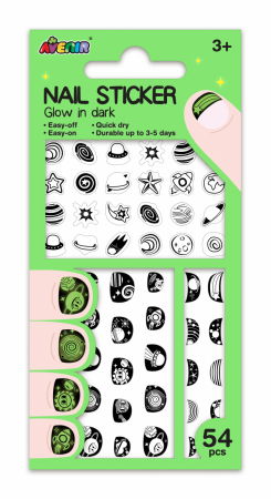 Jucării copii 5-6 ani - Stickere pentru unghii fosforescente - stralucesc in intuneric - Spatiu