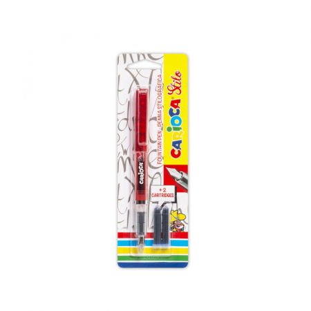 Rechizite școlare - Stilou Carioca Stilo + 2 rezerve.