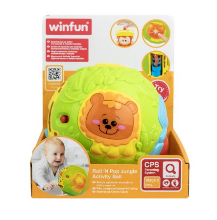 Jucării bebeluși - WINFUN MINGIUTA CU ACTIVITATI ANIMALELE JUNGLEI