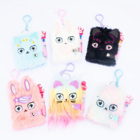 Rechizite școlare - Breloc Mini-jurnal  Girabrilla – notebook miniatural cu pix