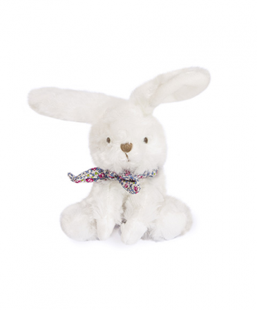 Jucării bebeluși - Iepuras Doudou® - jucarie de plus, 12 cm, cu esarfa