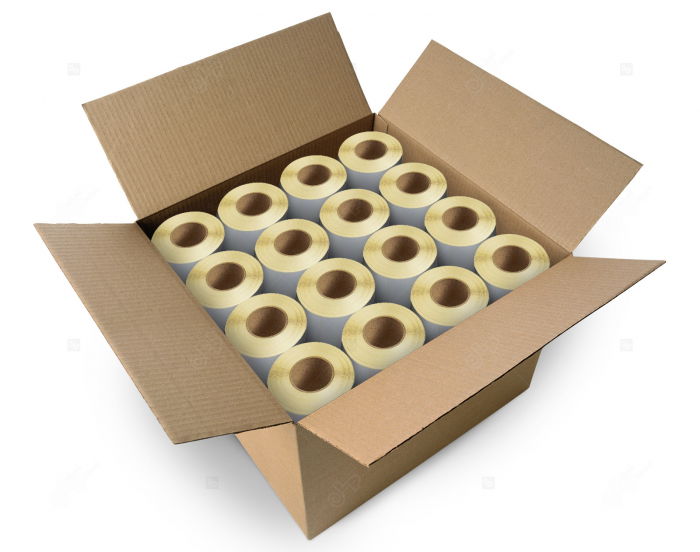 Rola etichete autoadezive semilucioase 40x24 mm, adeziv removable, 1500 etichete/rola [2]