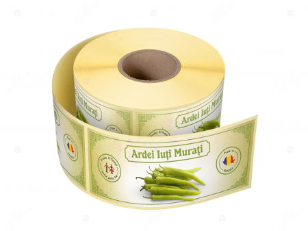 Etichete borcane conserve - Etichete personalizate, Ardei iuti murati, 54x144 mm