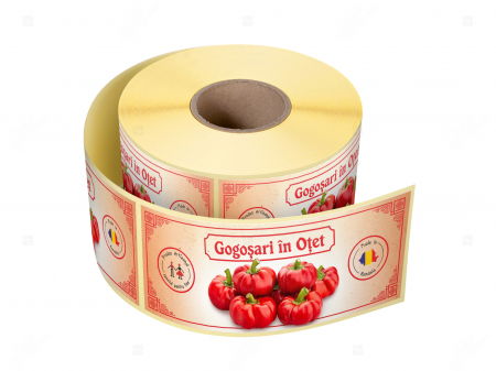 Etichete borcane conserve - Etichete personalizate, Gogosari in otet, 54x144 mm