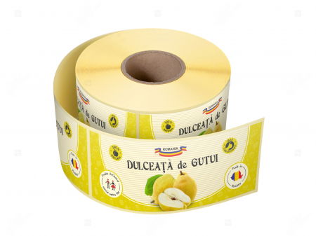 Etichete borcane dulceata si gem - Etichete borcane personalizate Dulceata gutui, 54x144 mm