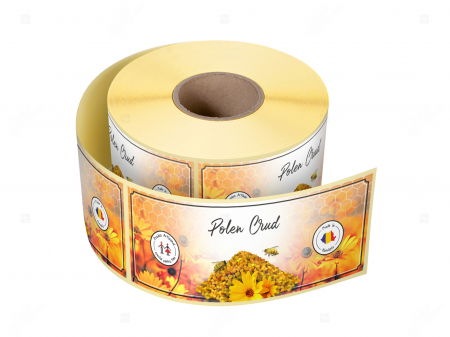 Etichete borcane miere - Etichete borcane personalizate Polen crud, 54x144 mm