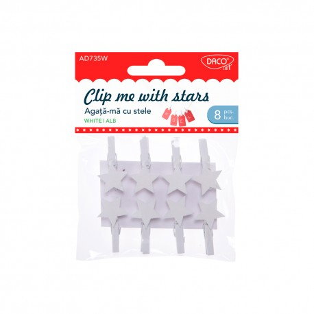 Accesorii craft, Agata-ma cu stele alb- DACO [1]
