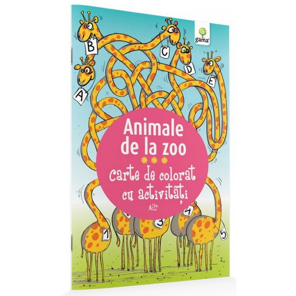Animale de la Zoo. Carte de Colorat cu Activitati [1]