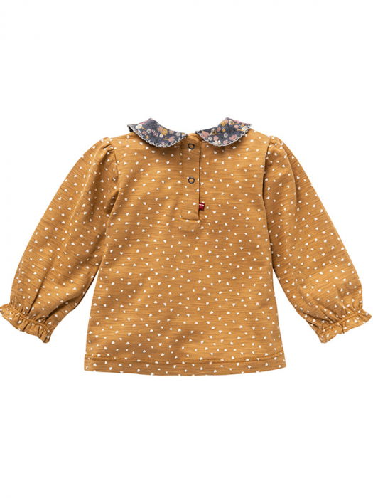 Bluza caramel, cu guleras, din bumbac organic. Marimea 74/80 - People Wear Organic [1]