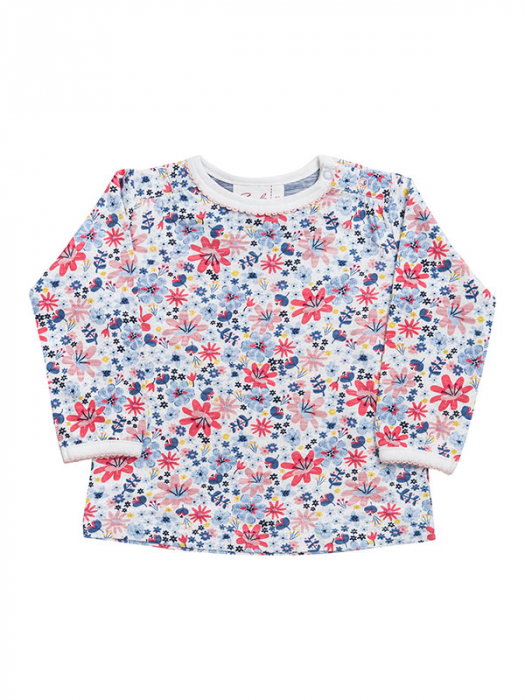 Bluza maneca lunga, model camp de flori, din bumbac organic - People Wear Organic [1]