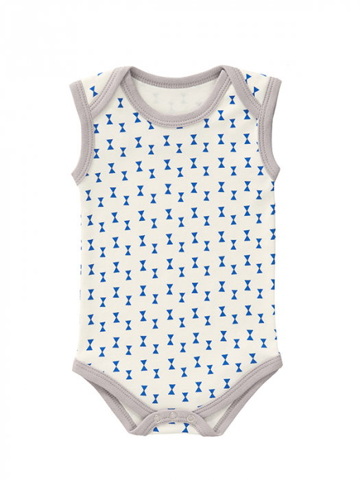 Body fara maneci, din bumbac organic, model Fest Kobalt, 0-3 luni--Fresk [1]