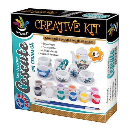 Creative Kit Set de Pictat Cescute din Ceramica D-TOYS [1]