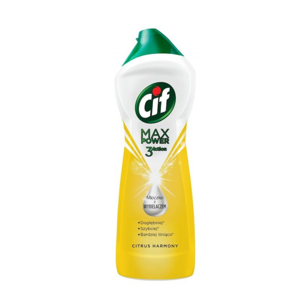 Crema universala pentru curatat Cif Max Power 3 Action Lemon cu efect de albire, 1 Kg [1]