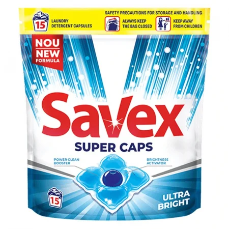 Detergent automat capsule Savex super ULTRA BRIGHT 15buc - SAVEX [1]