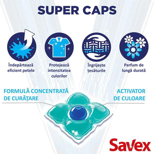 Detergent capsule Super Caps Color, 15 Capsule - Savex [2]