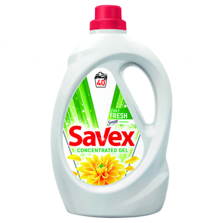 Detergent lichid SAVEX 2IN1 FRESH, 40 spalari, 2,2L - SAVEX [1]