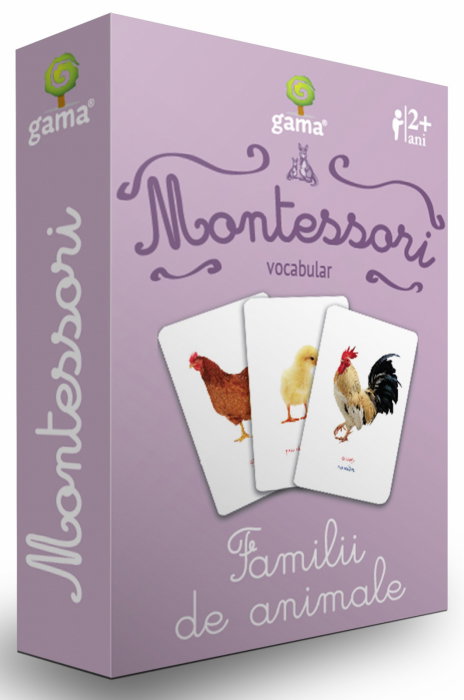 Familii de animale. Vocabular. Carti de joc Montessori [1]