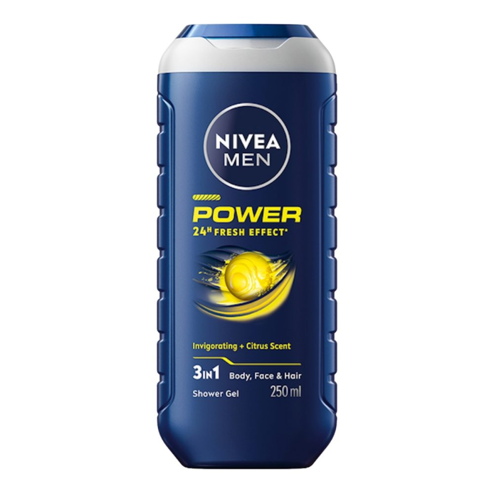 Gel de Dus 3 in 1 Nivea Men, Power 24H Fresh Effect, 250 ml [1]