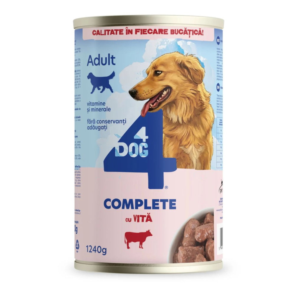 Hrana Umeda Caini 4DOG, Vita, 1240g [1]