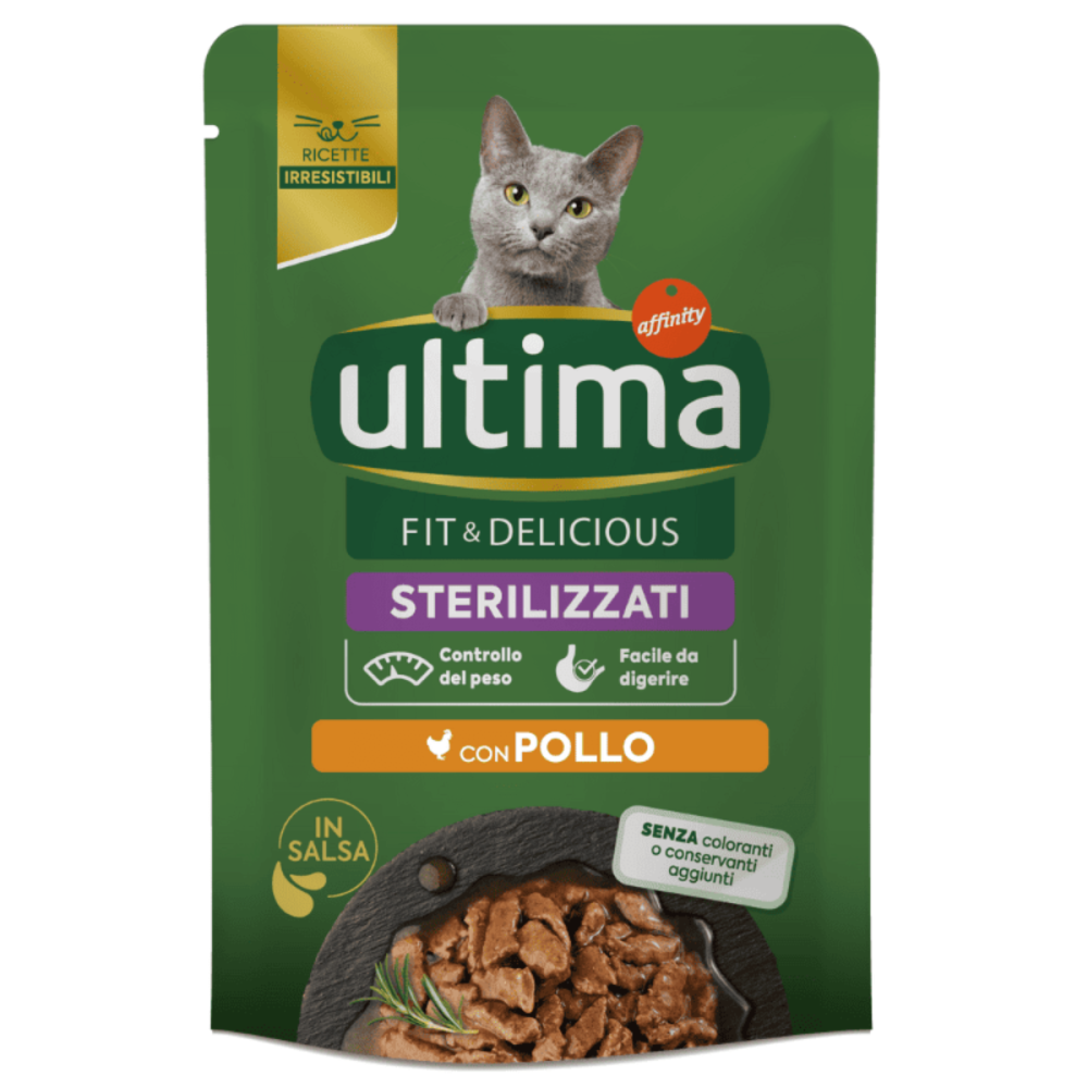 Hrana umeda Ultima cu Carne de Pui pentru Pisici sterilizate, 85 g [1]