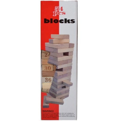 Jenga 54 Piese Lemn - KidsToys [1]