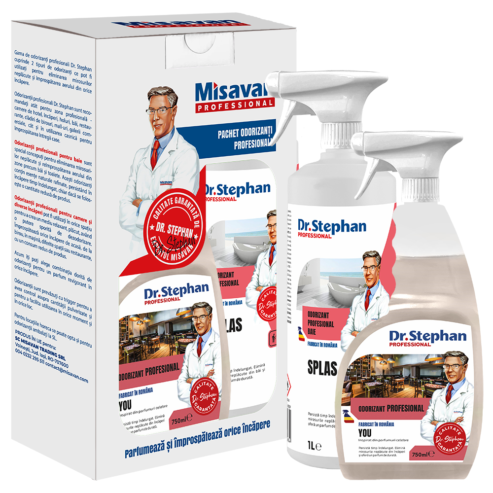 Pachet odorizant baie Dr. Stephan Splas 1l + odorizant camera Dr. Stephan YOU 750 ml [1]