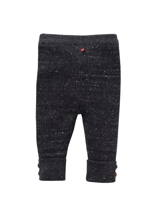 Pantaloni impletiti moi, din bumbac organic antracit. Marimea 62/68 - People Wear Organic [1]