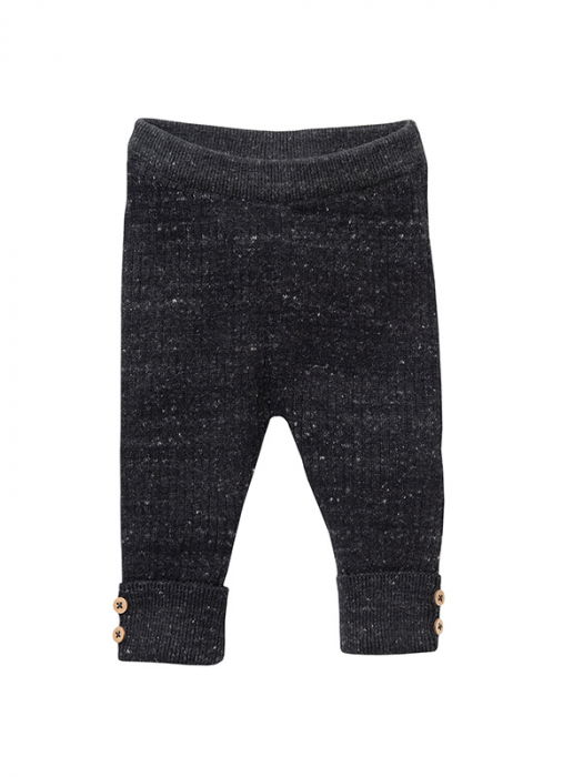 Pantaloni impletiti moi, din bumbac organic antracit. Marimea 74/80 - People Wear Organic [1]