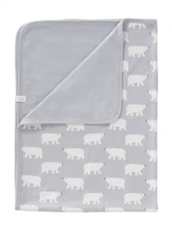 Paturica din bumbac organic, cu model Polar Bear - Fresk [1]