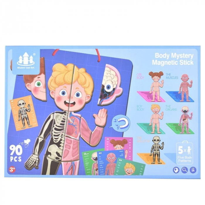 Plansa magnetica cu 90 de Piese Mari - Corpul Uman - Ileana Prodexim [1]