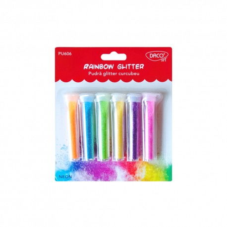 Pudra glitter set 6 curcubeu - DACO [1]