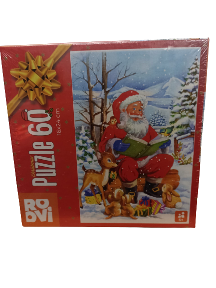 Puzzle Mos Craciun citind povesti - 60 piese [1]