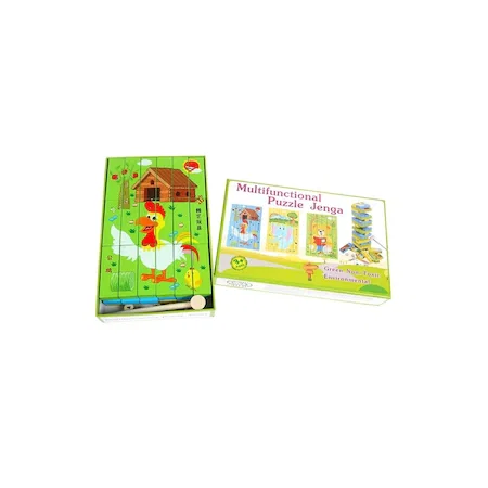 Puzzle multifunctional din lemn, Jenga [2]