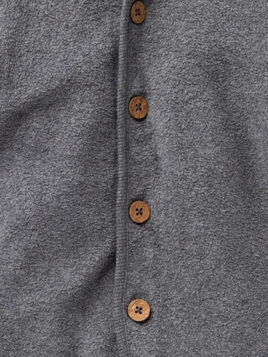 Salopeta de fleece gri, din bumbac organic. Marimea 74/80 - People Wear Organic [3]