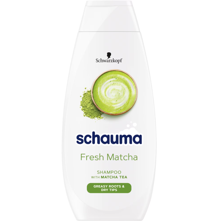 Sampon cu extract de ceai matcha si ulei de soia Schauma Fresh Matcha pentru par cu radacini grase si varfuri uscate, 400 ml [1]