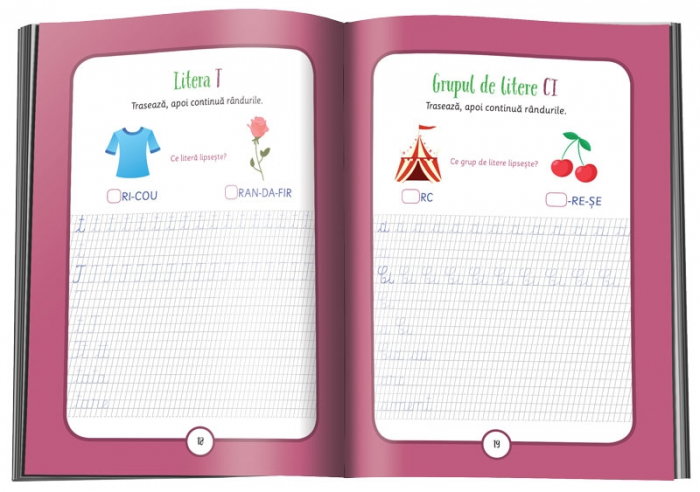 Scriu de mana 6-7 ani. Caiet pentru exersarea scrierii cursive si pregatirea pentru compunerea cuvintelor si a enunturilor. Clasa I [3]