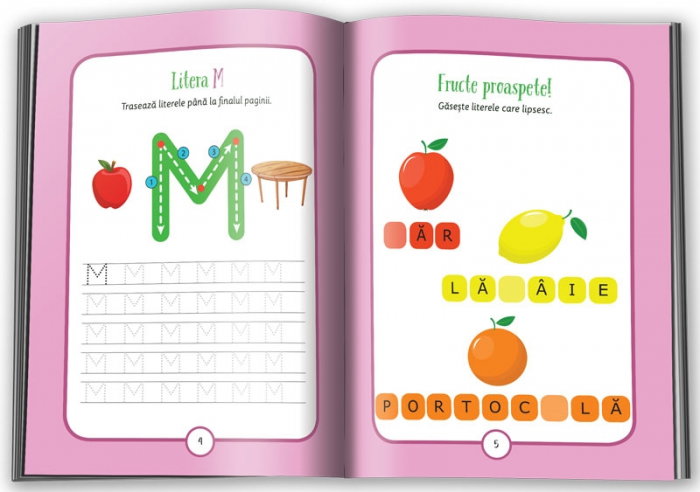 Scriu litere 5-6 ani. Invat sa scriu! Caiet pentru invatarea literelor mari de tipar si pregatirea pentru primele lecturi. Clasa pregatitoare [2]