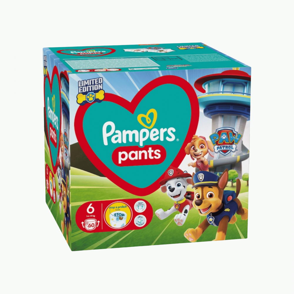 Scutece-chilotel Pampers Pants Patrula Catelusilor Marimea 6, 14-19 kg, 60 buc [1]