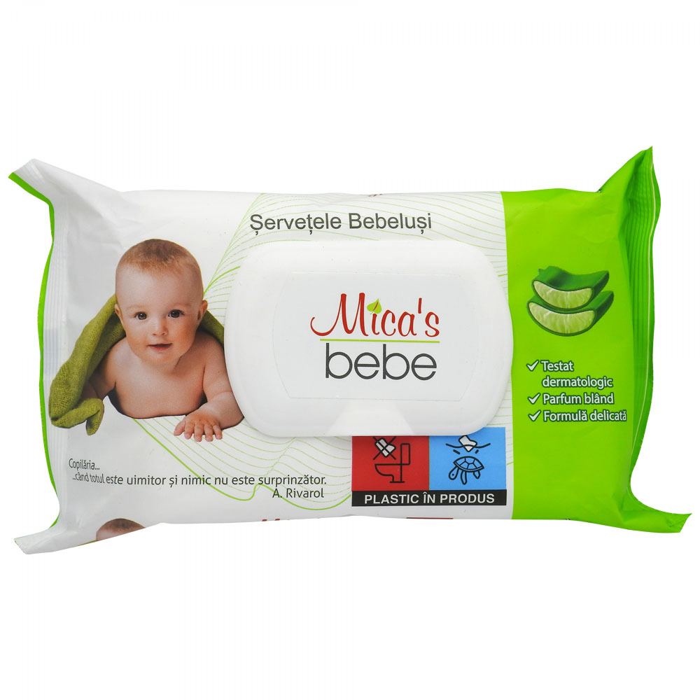 Servetele Umede Bebelusi Cu Capac Micas Aloe Vera, 60 buc [1]