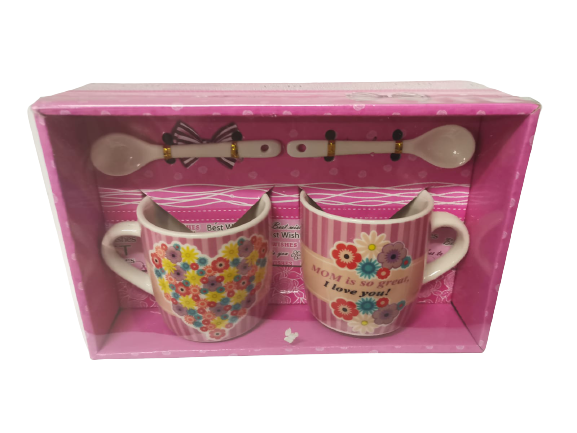 Set 2 cesti cu lingurite, model MOM [2]