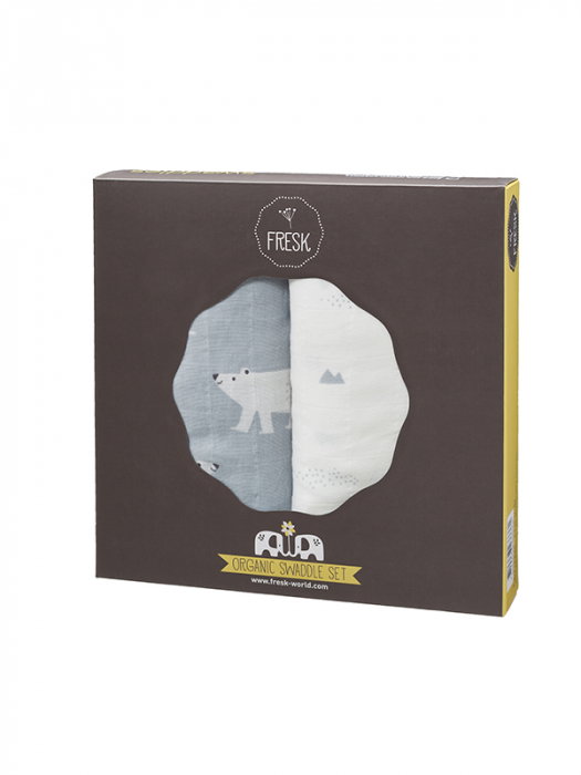 Set 2 museline 120x120 cm, model Polar Bear - Fresk [1]